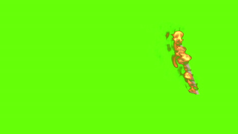 burning eritrean nakfa banknote on green screen