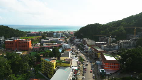 Aerial-Parallax-Over-The-Beautiful-Coastal-Town-Of-Ao-Nang