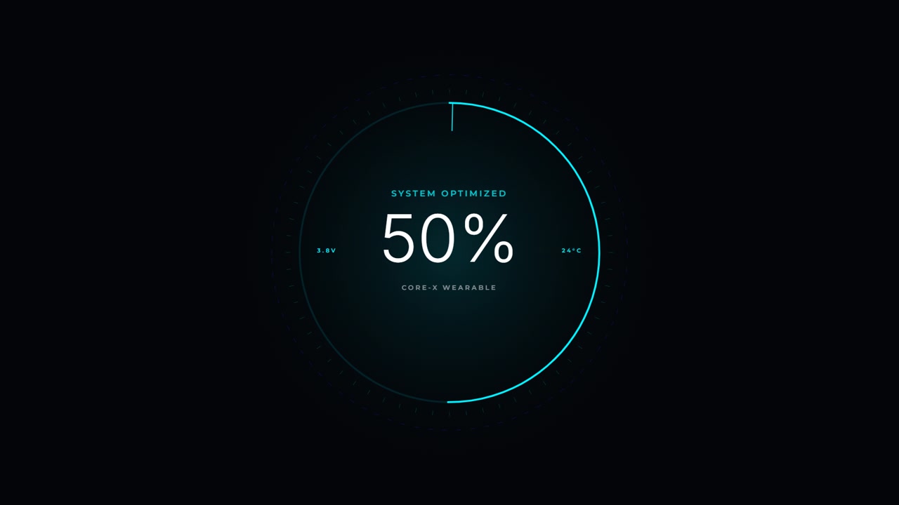 Interfaccia di ricarica digitale che visualizza l'avanzamento percentuale della batteria