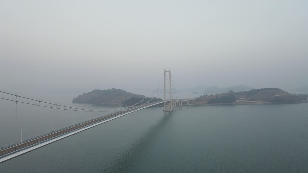 vista aérea del puente goheung en corea del sur