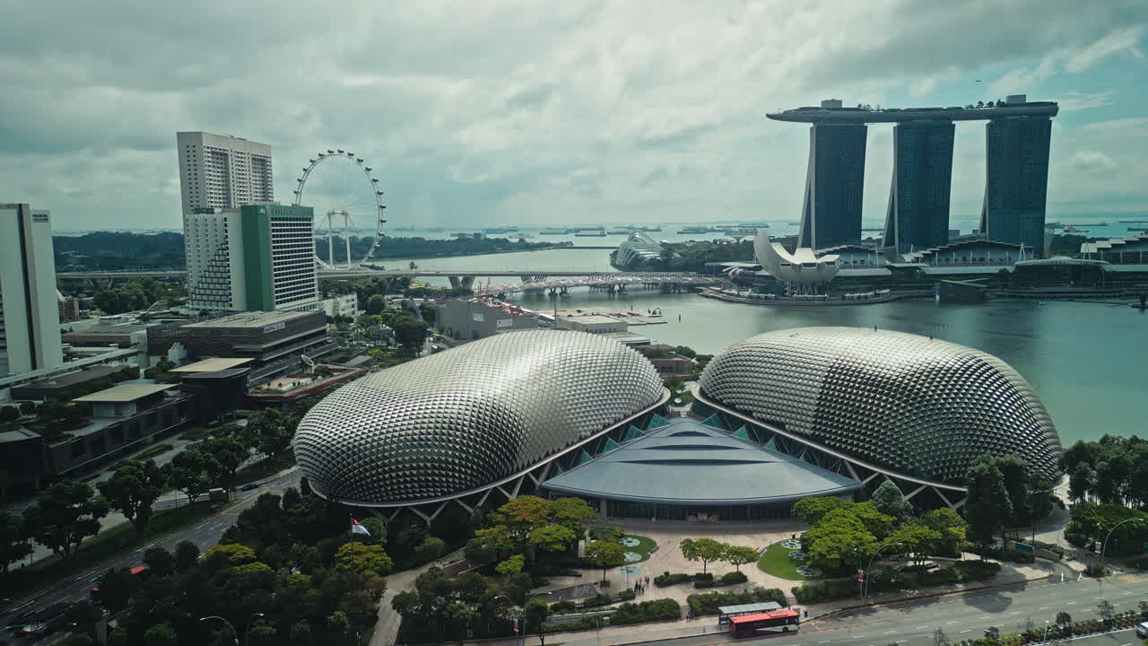 Singapore Cityscape with Gardens by the Bay and Marina Bay Sands