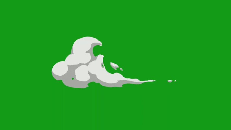 Smoke stream green screen motion graphics
