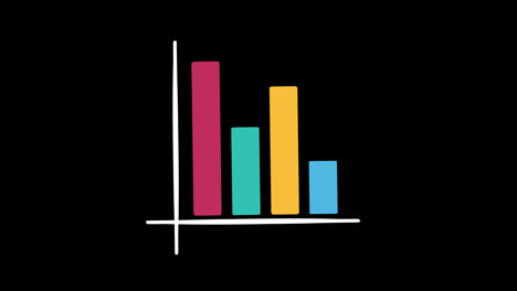 a-bar-chart-with-an-arrow-going-up-and-down-concept-animation-with-alpha-channel