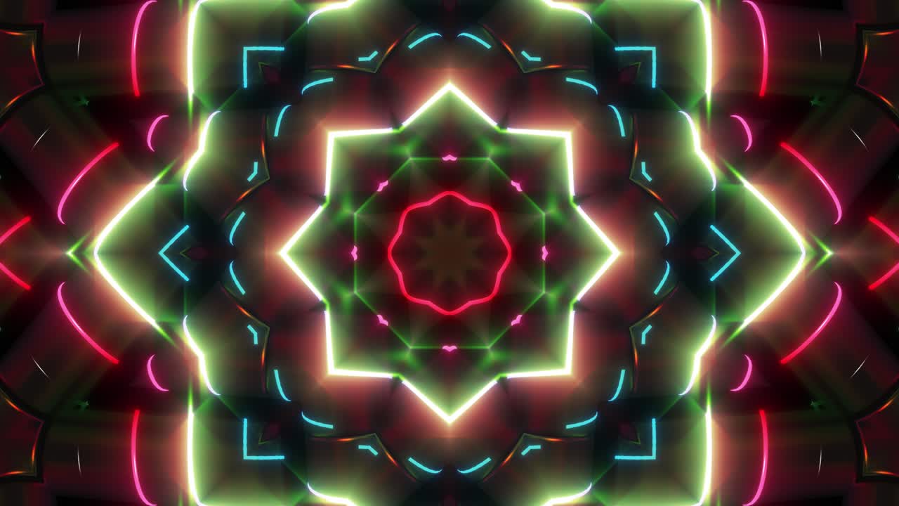 mandala de neón abstracto