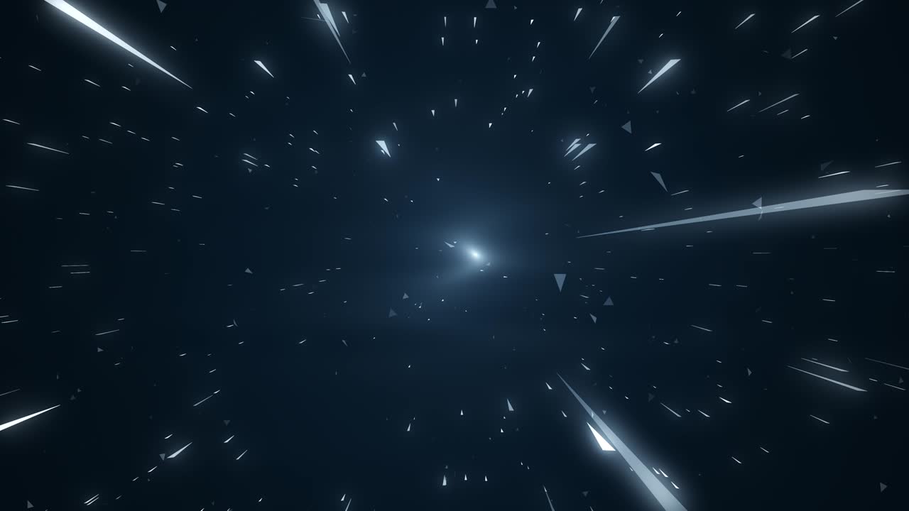 Abstract retrograde of warp or hyperspace motion following the blue Line
