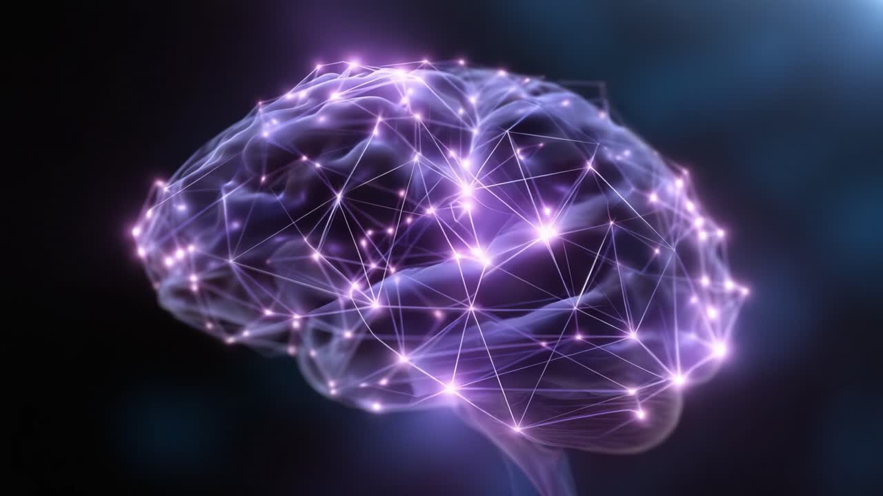 A Captivating Visualization of a Human Brain Showcasing Complex Neural Connections and Intricate Networks of Synapses in a Stunning Cosmic Light Display