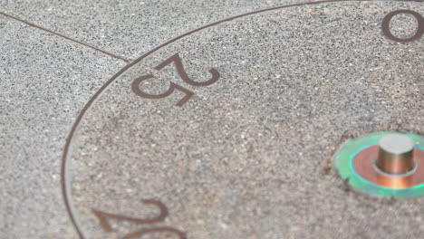 clock in bremen germany pendulum moving over floor, close up