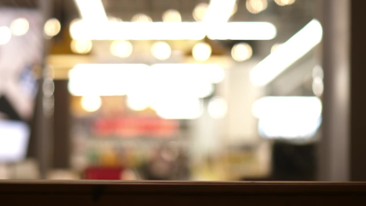 상점에 대한 흐릿한 시야. 배경