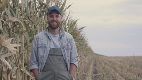 farmer in a cornfield