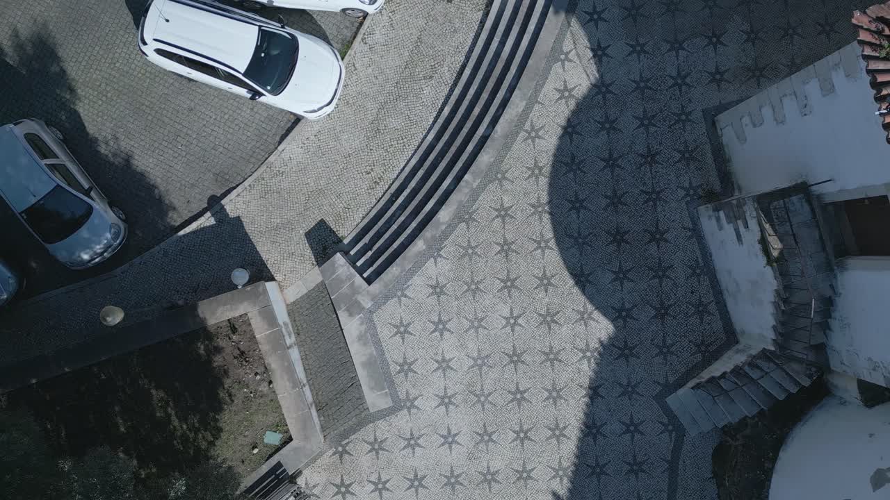 Portuguese sidewalk, pattern in a sidewalk in Lisbon