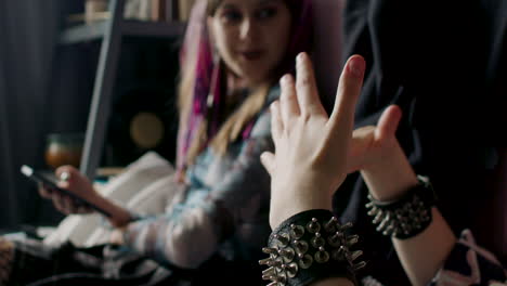 Close-up-view-of-a-girl-hands