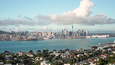 panorama view of auckland skyline, new zealand