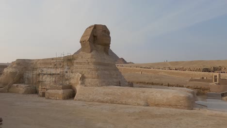 vista de la gran esfinge de giza, criatura mítica de la civilización antigua.