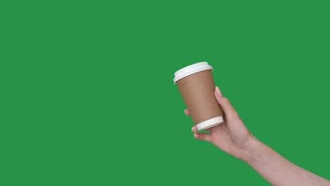 coffee takeaway hot beverage hand mockup paper cup