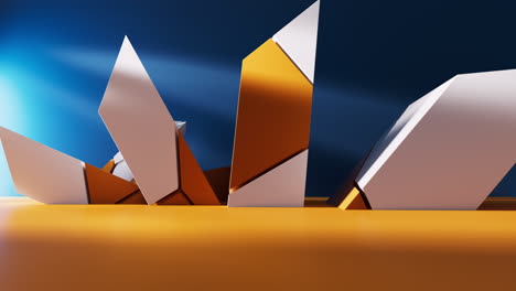 estructura interior geométrica abstracta, representación en 3d.