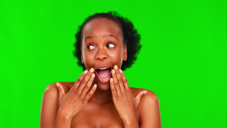 Green-screen-beauty,-happy-face