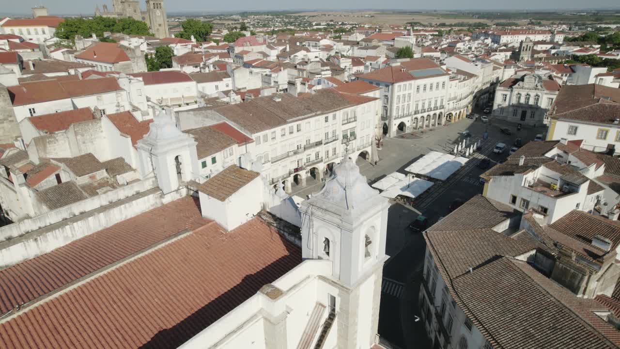 Praça do Giraldo halk meydanı, Évora şehir görünümü