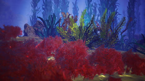 colorful underwater vegetation thriving in a vibrant marine environment