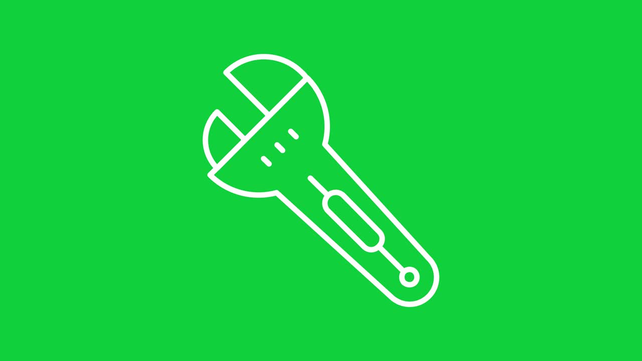 Construction Green screen_white__wrench