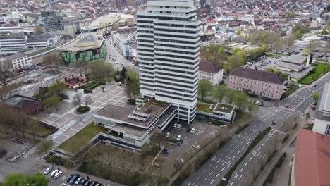 aerial cityscape of kaiserslautern city, germany