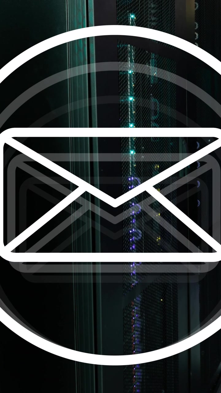 Message icon and data processing against computer server room