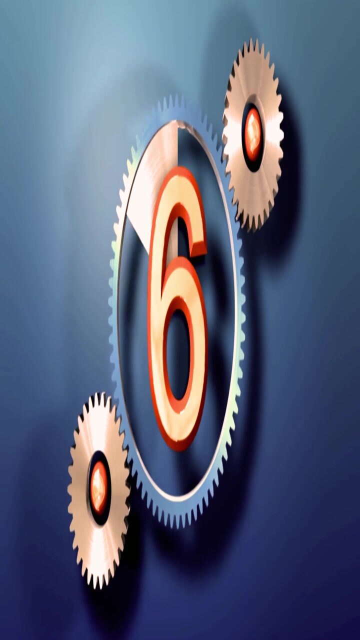 Digital Countdown Timer with Rotating Gears