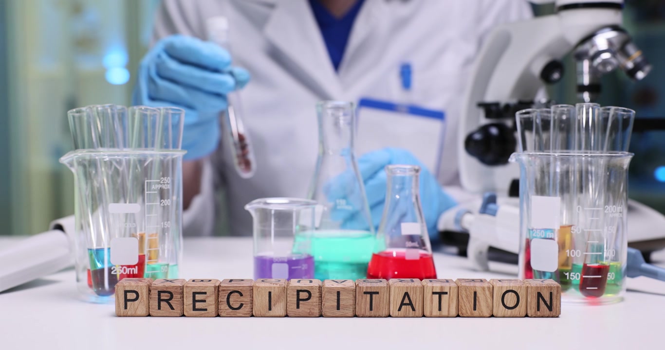 Conducting a lab experiment on precipitation using various glassware and techniques precisely