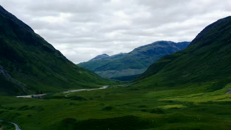 Aerial-Drone-Shot-of-Glen-Etive-Valley-in-Scotland-02