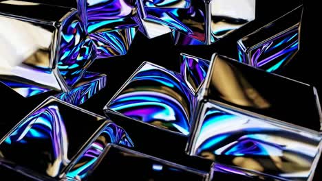 abstract iridescent cubes