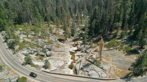 aerial views of sequoia national park in california