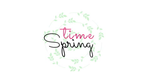 time spring embrace growth and renewal with our leafy wreath logo