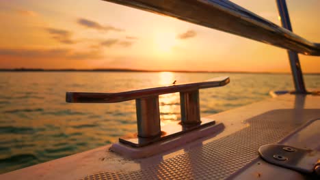 sailing boat in the mediterranean sea during scenic sunset