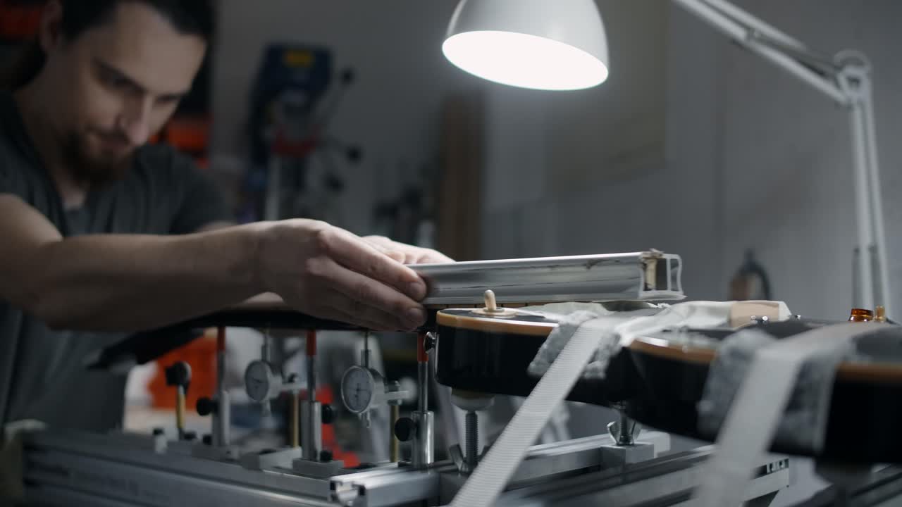 Guitar Repair Process in a Workshop