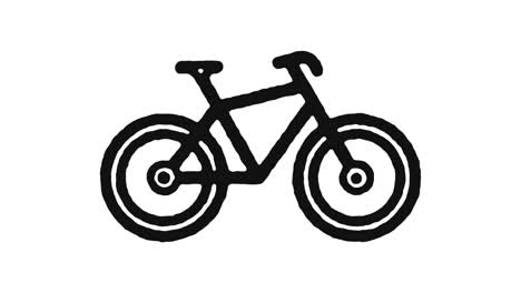 bicycle icon animation footage & alpha channel