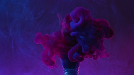 paint mix water phantom blue pink steam light bulb