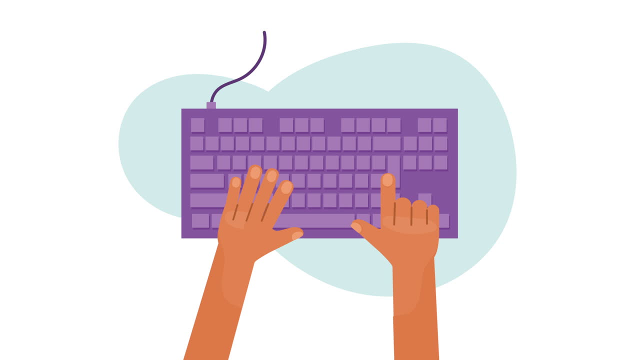 Hands Typing on a Keyboard