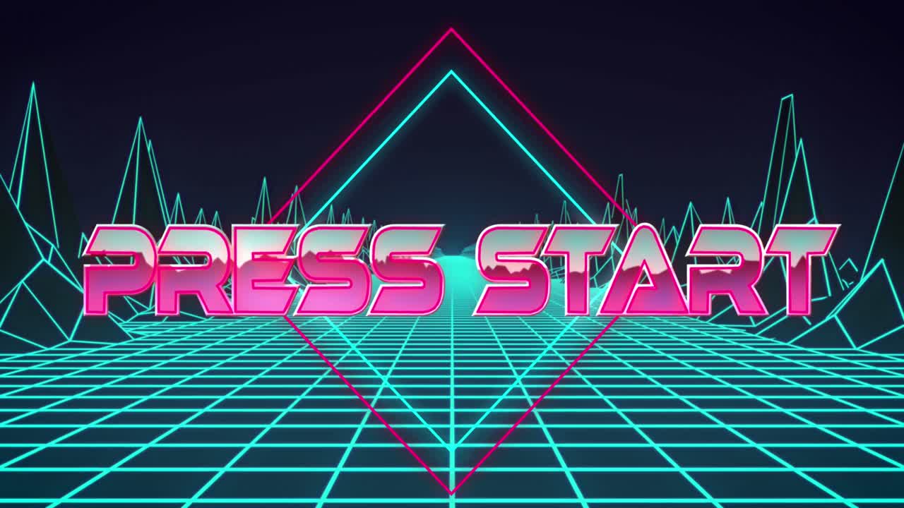 산 위의 언론 시작 텍스트의 애니메이션