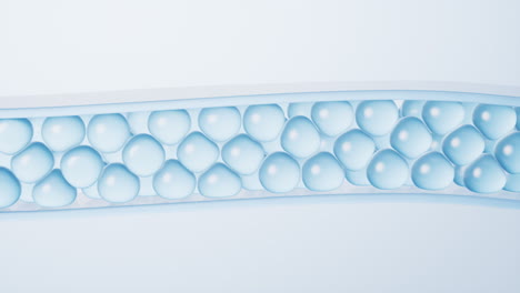fondo de células de la piel con concepto de cosméticos, renderización en 3d.