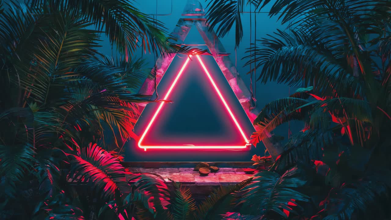 Neon Triangle in a Tropical Setting