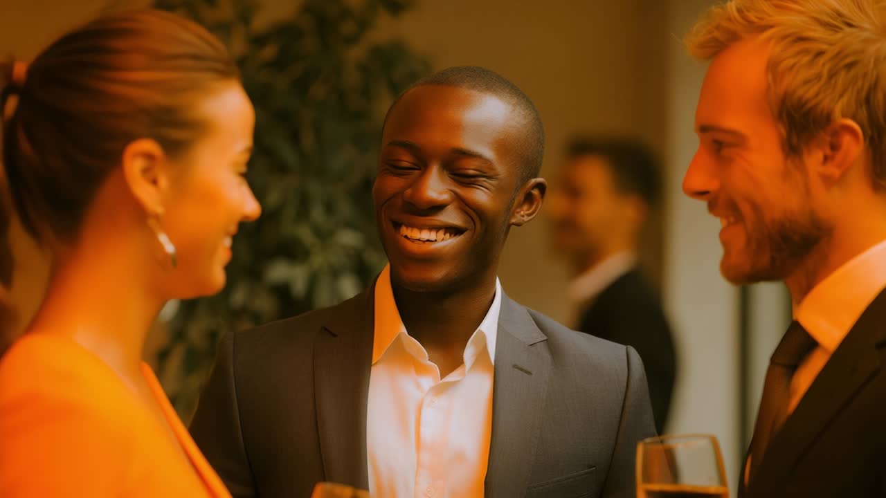 Networking tra persone durante un evento sociale
