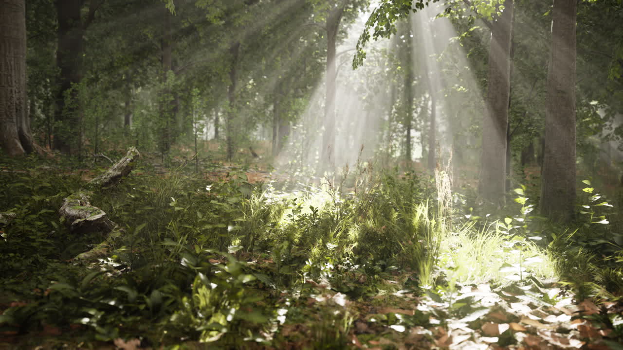 숲 속의 여름 안개