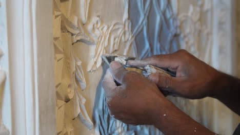 carving pattern in plaster