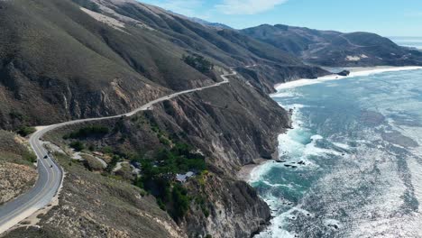 Carretera-Costera-En-La-Autopista-1-En-California,-Estados-Unidos