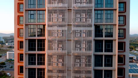 itowers establishing shot revealing the central business district of gaborone, botswana - africa