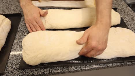 preparing bread loaves