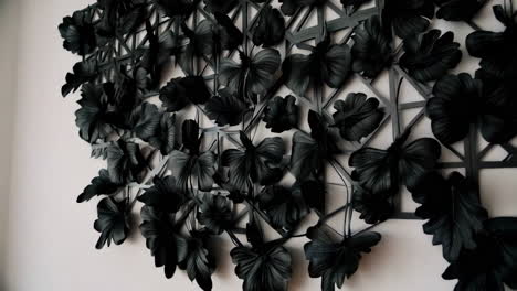 modern black leaf wall art decoration