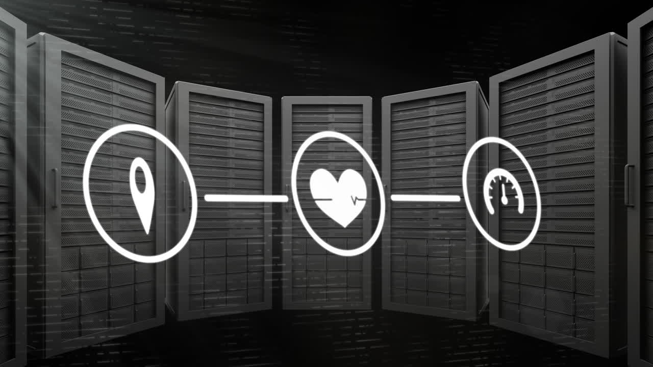 다수의 서버에 대한 디지털 아이콘 네트워크