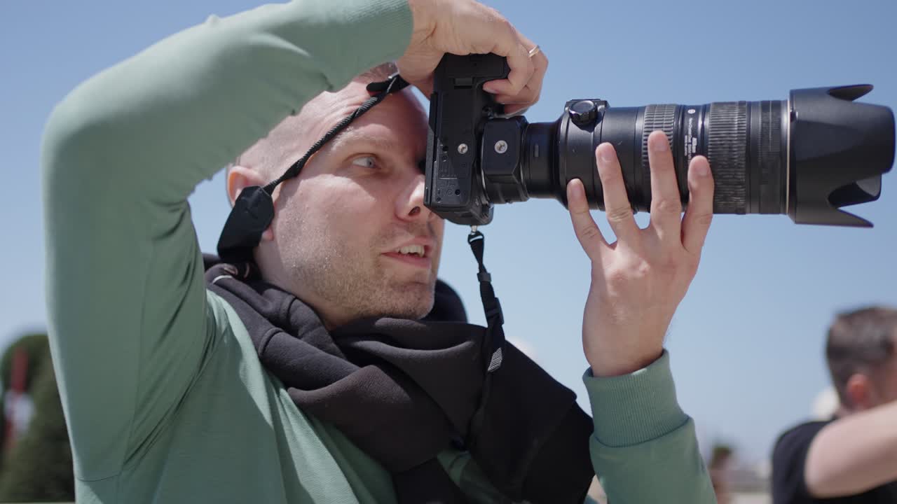 Photographer Taking a Picture Outdoors