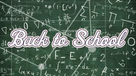 Animation-of-back-to-school-text-on-green-background