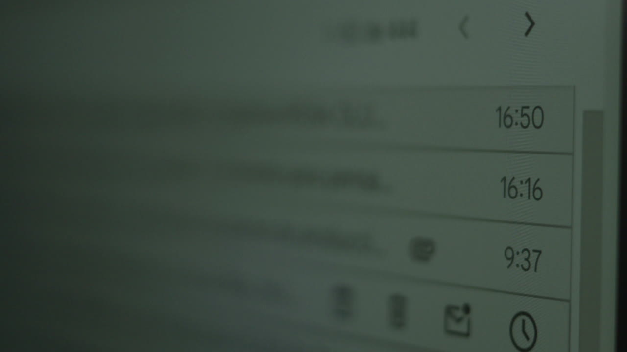 Email Inbox on Computer Screen